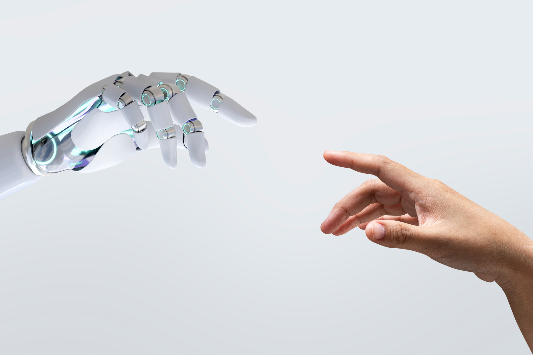 artificial and humand hand joining