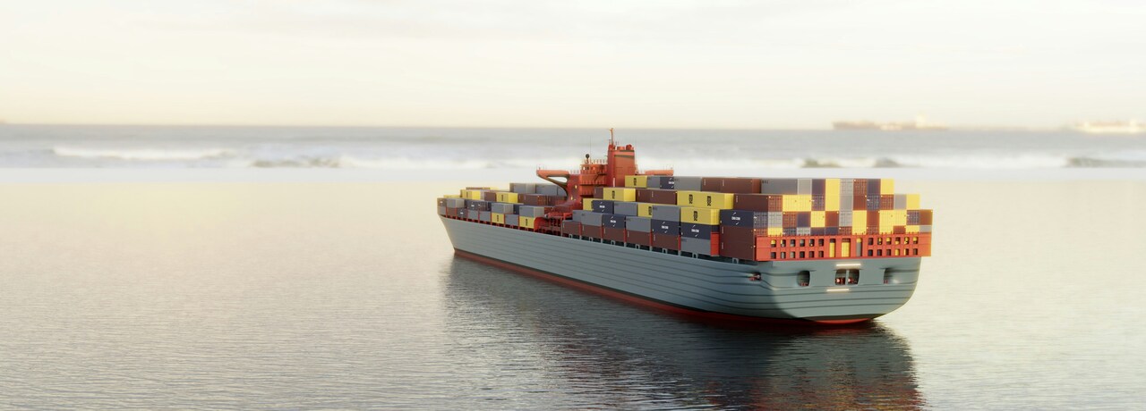 container ship at sea