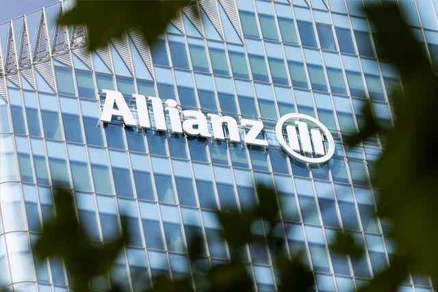 Allianz Trade building in Paris Tour First with Allianz logo
