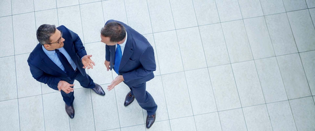 Corporate-top-view-and-business-people-talking-for-planning-company -strategy-finance-growth-and-financial-review
