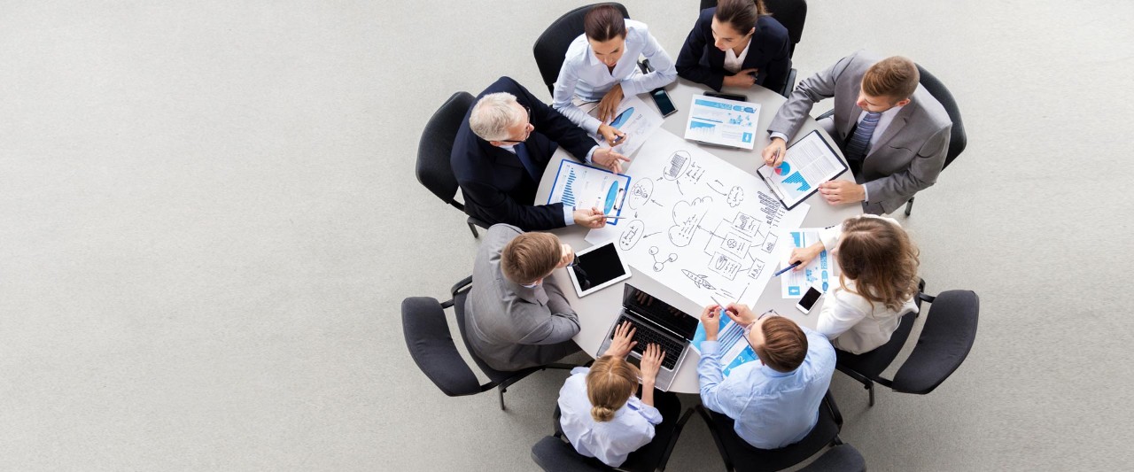people meeting talks in the office