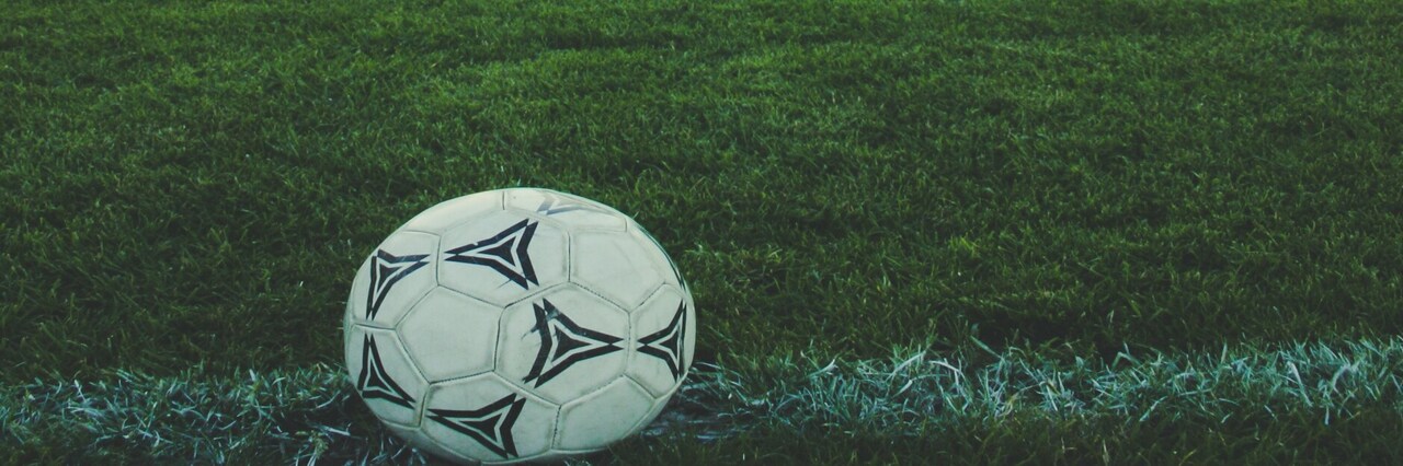 a soccer on the field