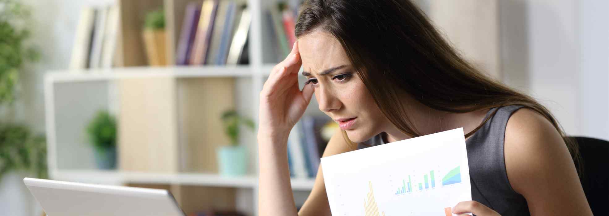 woman frustrated with hand on her head