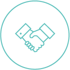 icon of two hands shaking