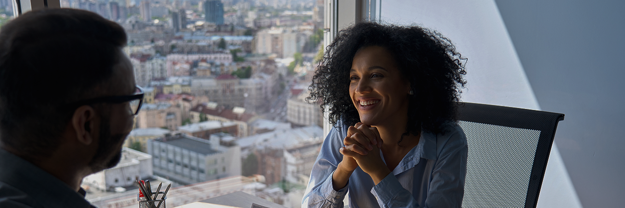two people on a job interview