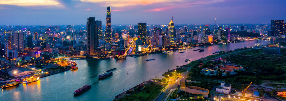 Cargo ship in a light storm