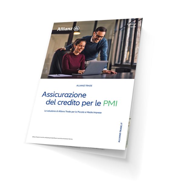 Mock-up della brochure sull'Assicurazione del credito per le PMI