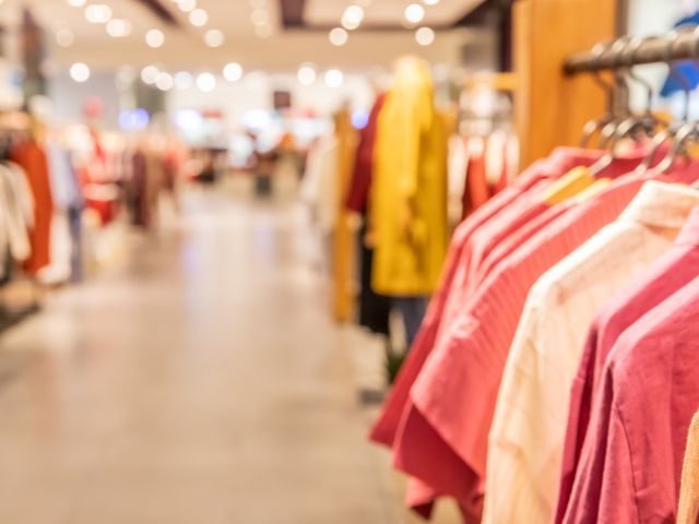 Interno di un negozio di abbigliamento