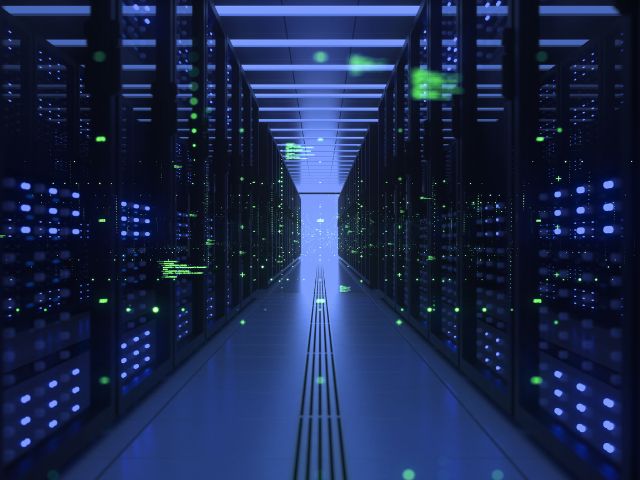 Stanza dei server di una grande azienda informatica