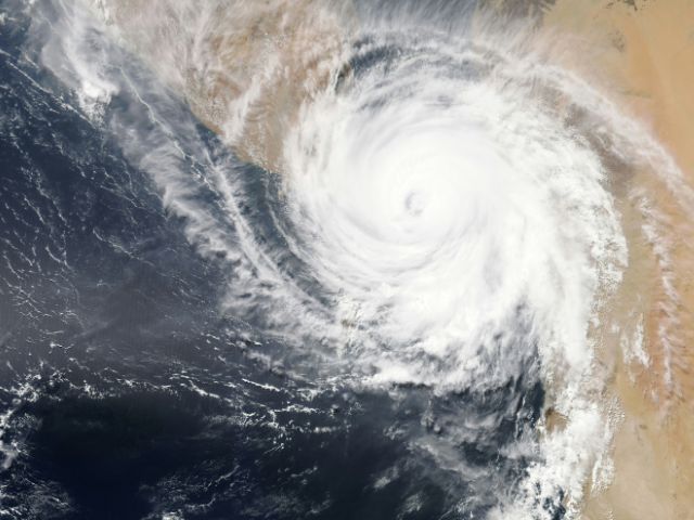 Ciclone visto dall'alto