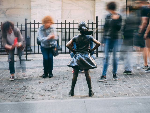 Statua Fearless Girl a Wall Street, New York