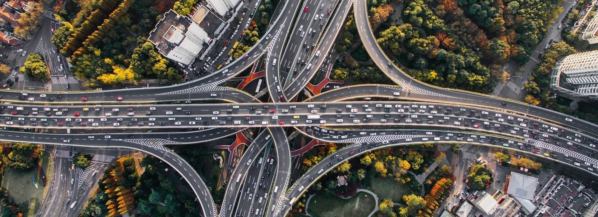 Arteria stradale vista dall'alto