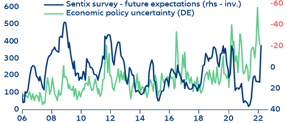 Figure 1: Economic uncertainty and sentiment